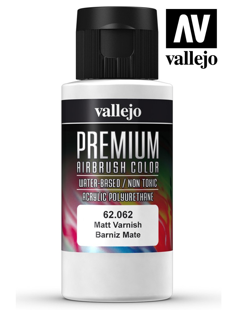 VALLEJO PREMIUM AIRBRUSH MATT VARNISH 62062 COLORI VALLEJO