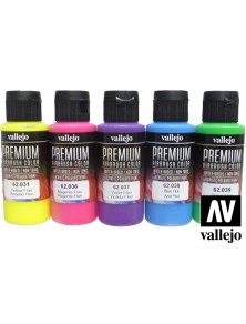 VALLEJO PREMIUM PAINT SET FLUORESCENT 62102 COLORI VALLEJO