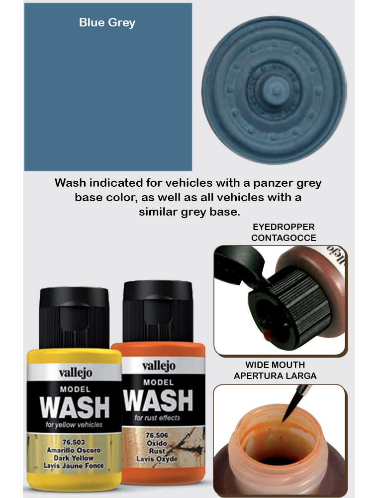 VALLEJO MODEL WASH BLUE GREY 76524 COLORI VALLEJO