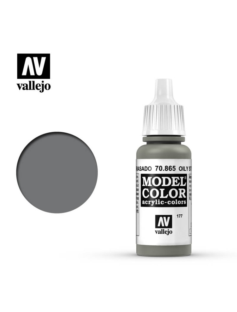 VALLEJO MC 177 OILY STEEL 70865 COLORI VALLEJO