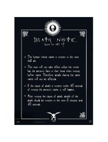 Death Note - Poster "rules"...