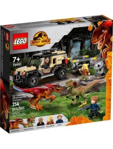 LEGO JURASSIC WORLD 76951 - TRASPORTO DEL PIRORAPTOR E DEL DILOFOSAURO