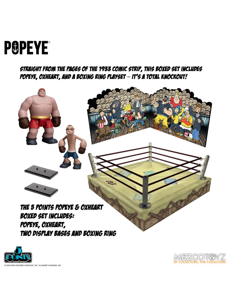 5 Points Popeye & Oxheart Box Set Action Figura Mezco Toys