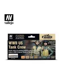 WWII US TANK CREW COLOR SET 70186 COLORI VALLEJO