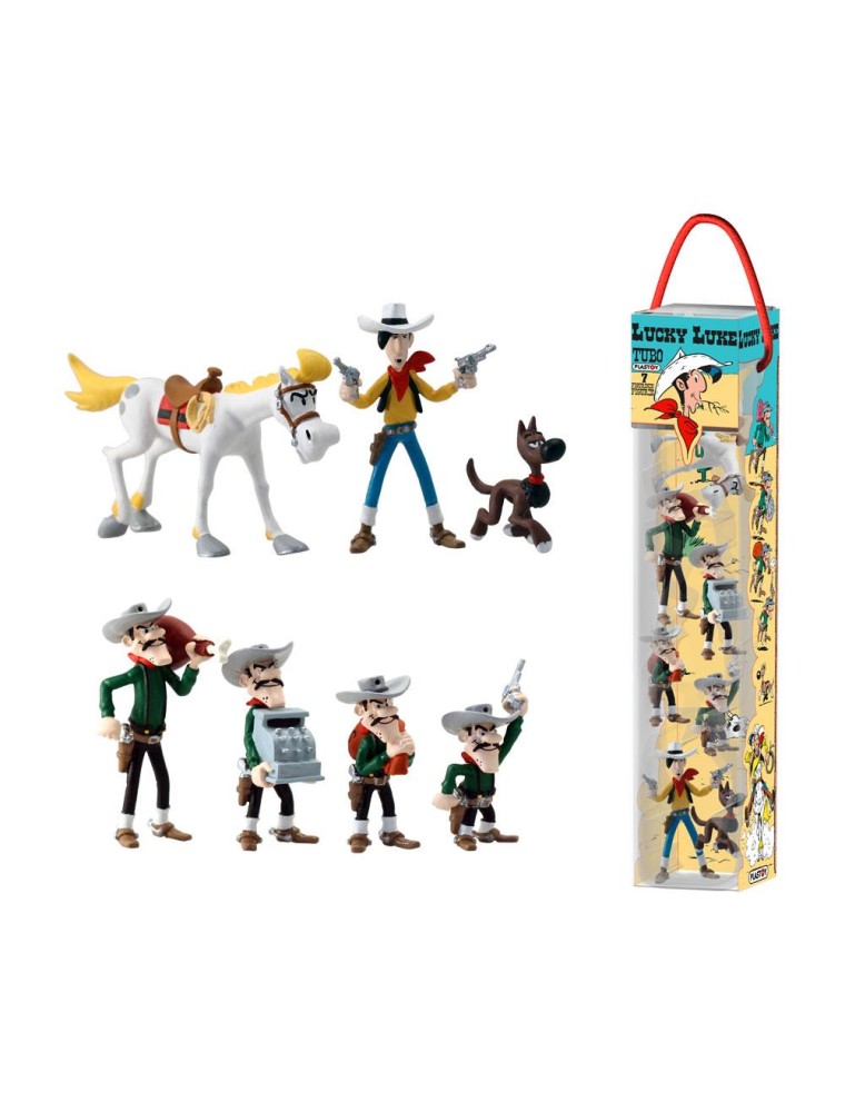 Lucky Luke Mini Figura 7-pack Characters 4 - 10 Cm Plastoy