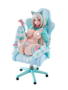 Original Character PVC 1/6 Nekomata Gamer Shiro 25 Cm Lovely