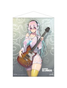 Super Sonico Con Guitar Wall Scroll Wall Scroll Popbuddies