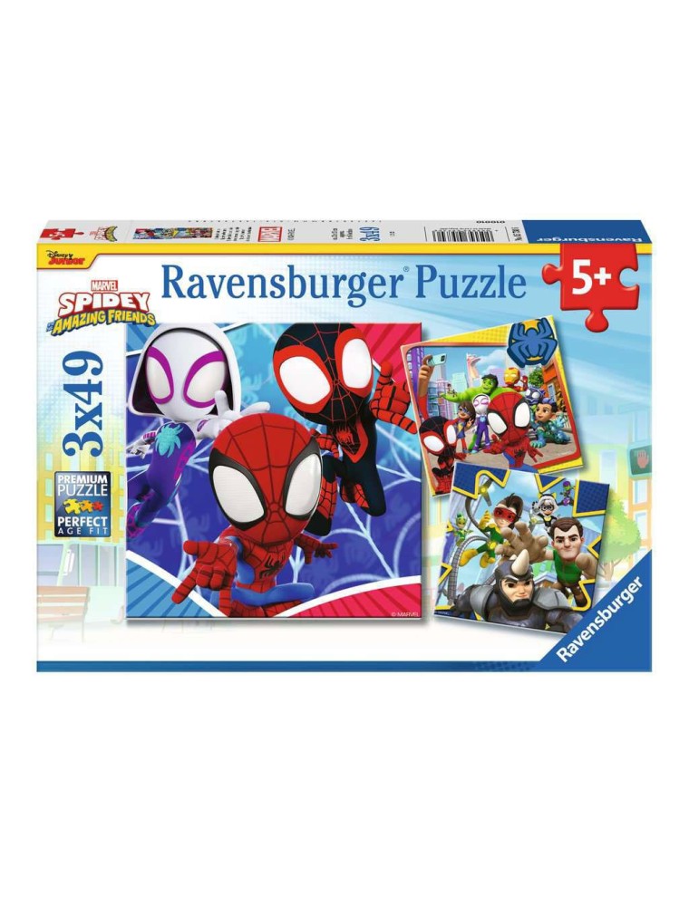 Spidey E His Amazing Friends Children's Jigsaw Puzzle (3 X 49 Pezzi) Ravensburger