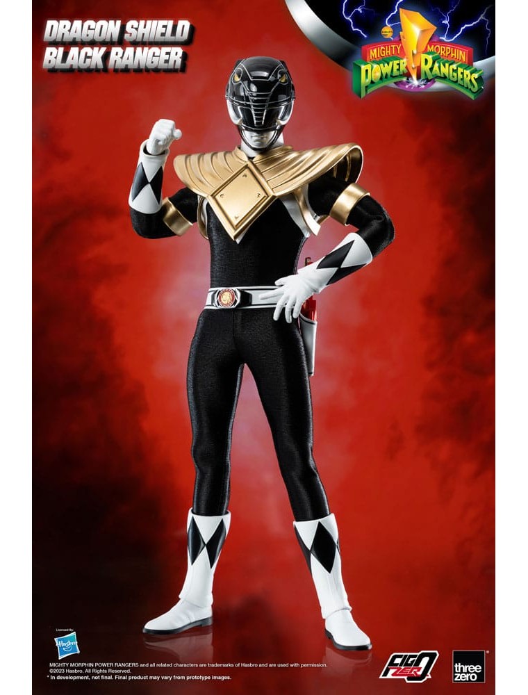 Mighty Morphin Power Rangers Figzero Action Figura 1/6 Dragon Shield Black Ranger 35 Cm Threezero