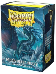 DRAGON SHIELD BUSTINE STANDARD MATTE MIDNIGHT BLUE 100PZ CARD PROTECTOR - CARTE DA GIOCO/COLLEZIONE