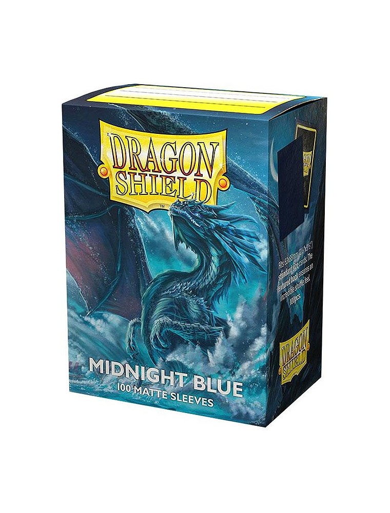 DRAGON SHIELD BUSTINE STANDARD MATTE MIDNIGHT BLUE 100PZ CARD PROTECTOR - CARTE DA GIOCO/COLLEZIONE