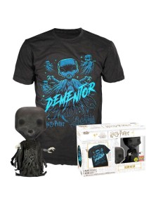 Harry Potter T-Shirt e Pop! Figure in Vinile Dissennatore Funko (Taglia S)