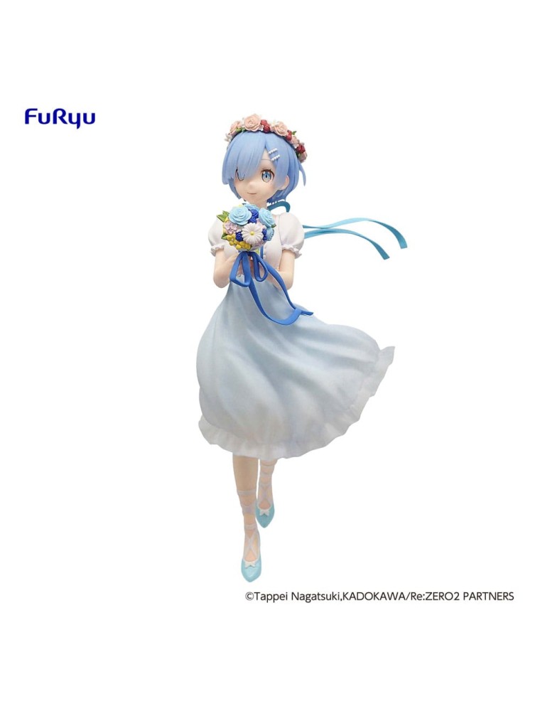 Re:zero Starting Life In Another World Trio-try-it Pvc Statua Rem Bridesmaid 21 Cm Furyu