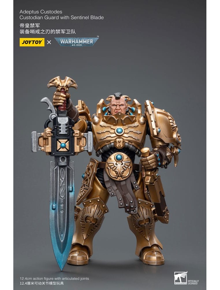 Warhammer 40k Action Figura 1/18 Adeptus Custodes Custodian Guard Con Sentinel Blade Joy Toy (cn)