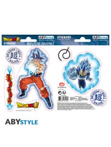 Dragon Ball Super - Adesivi - 16x11cm/ 2 Fogli - Goku & Vegeta