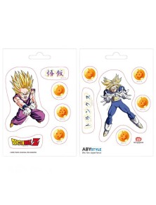 Dragon Ball - Adesivi - 16x11cm/ 2 Fogli - Dbz/ Gohan & Trunks