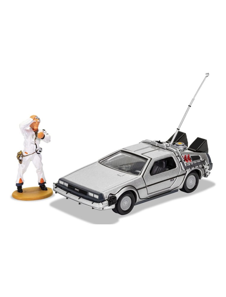 Ritorno Al Futuro Diecast Model 1/36 Delorean E Doc Brown Figura Corgi