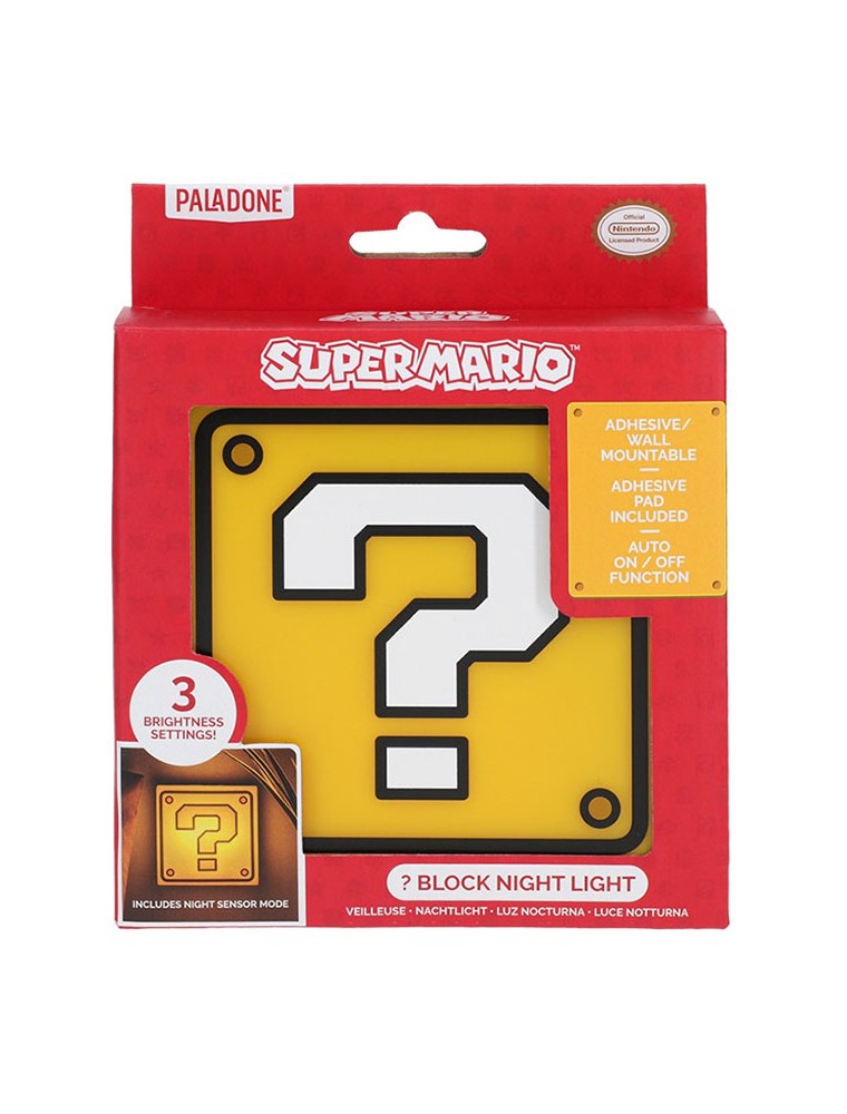 PALADONE NIGHT LIGHT SUPER MARIO QUESTION BLOCK NINTENDO SUPER MARIO - LAMPADE