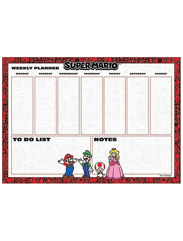 PLANNER A5 DA SCRIVANIA SUPER MARIO NINTENDO SUPER MARIO - CANCELLERIA/SCUOLA