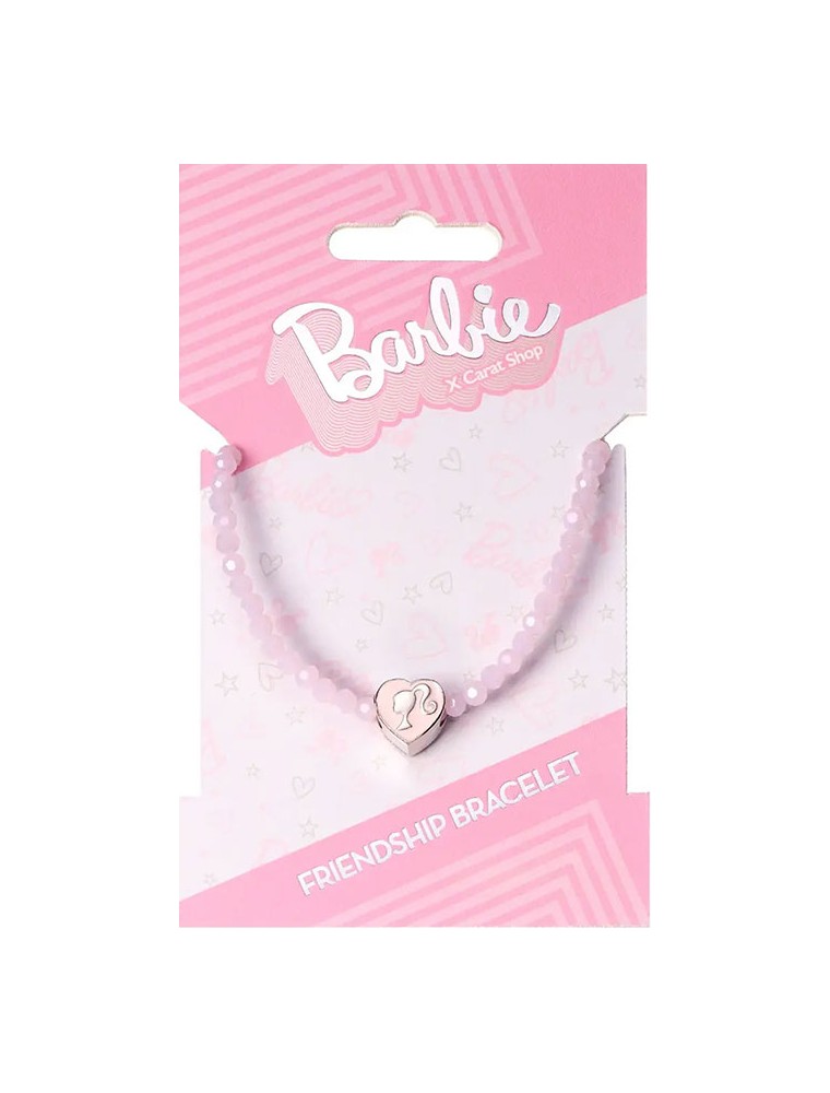 BRACCIALETTO BARBIE PERLE ROSA E CUORE BARBIE - ACCESSORI