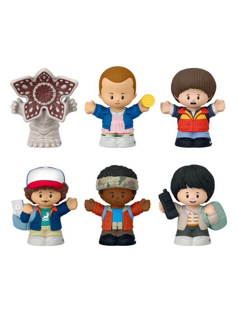 Stranger Things Fisher-price Little People Da Collezionemini Figures 6-pack Castle Byers 7 Cm Mattel