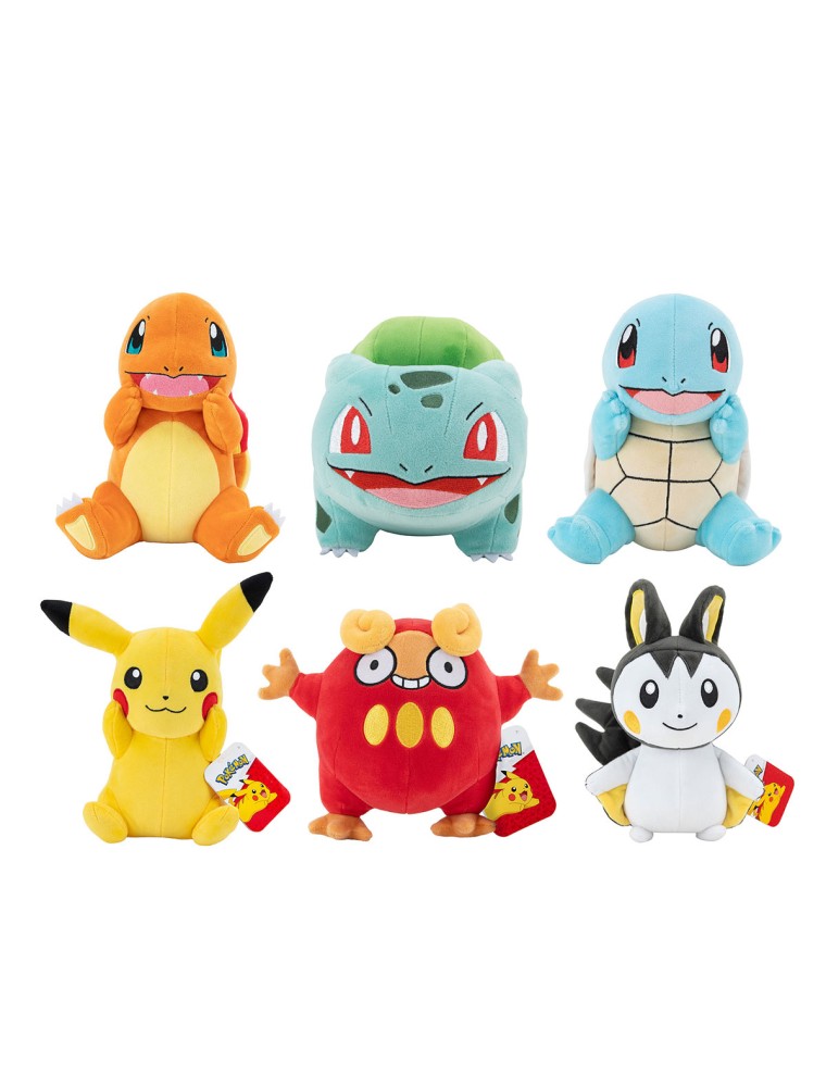 PELUCHE POKEMON IMBALLO DA 6PZ 20CM -6 POKEMON - PELUCHE