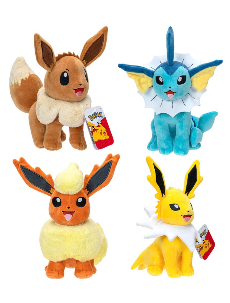 PELUCHE POKEMON IMBALLO DA 6PZ 20CM EEVEE EVOLUTION POKEMON - PELUCHE