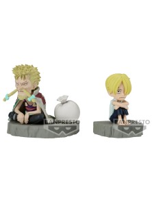 One Piece World Collectable Stories Sanji e Zeff Figura 6cm Banpresto