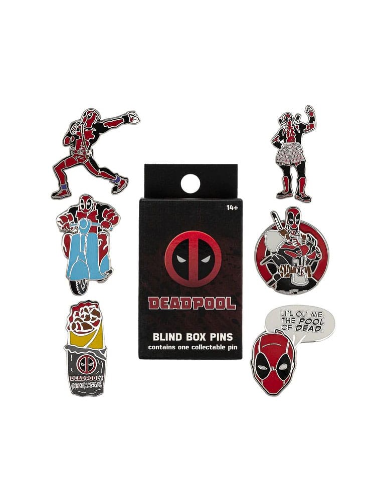 Marvel Loungefly Enamel Pins Blind Box Assortment Deadpool  Funko