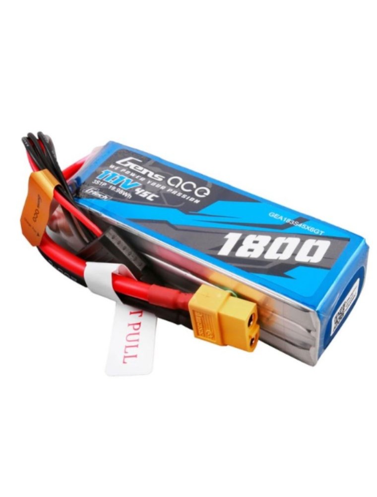 GENS ACE - Lipo 11,1v 1800mAh  45C 3S1P XT60 G-Tech Gens Ace