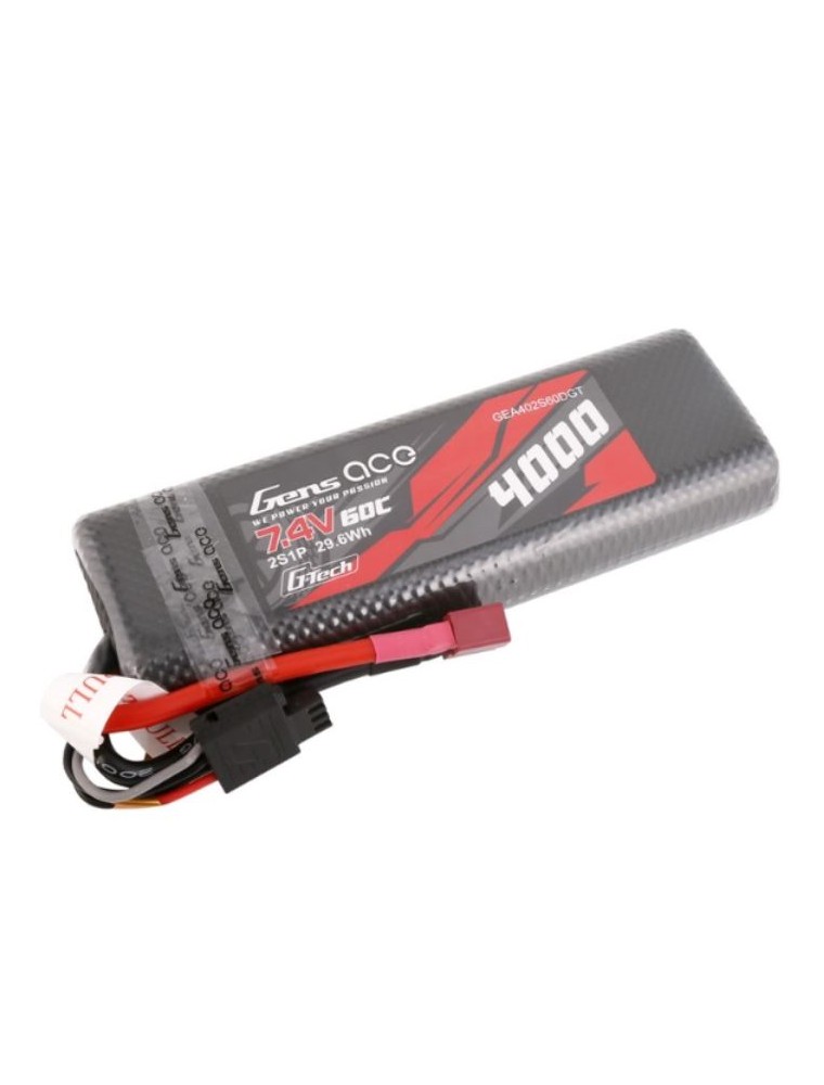 GENS ACE - LiPo Stick pack 7,4v 4000mAh 60C Deans Hardcase Gens Ace