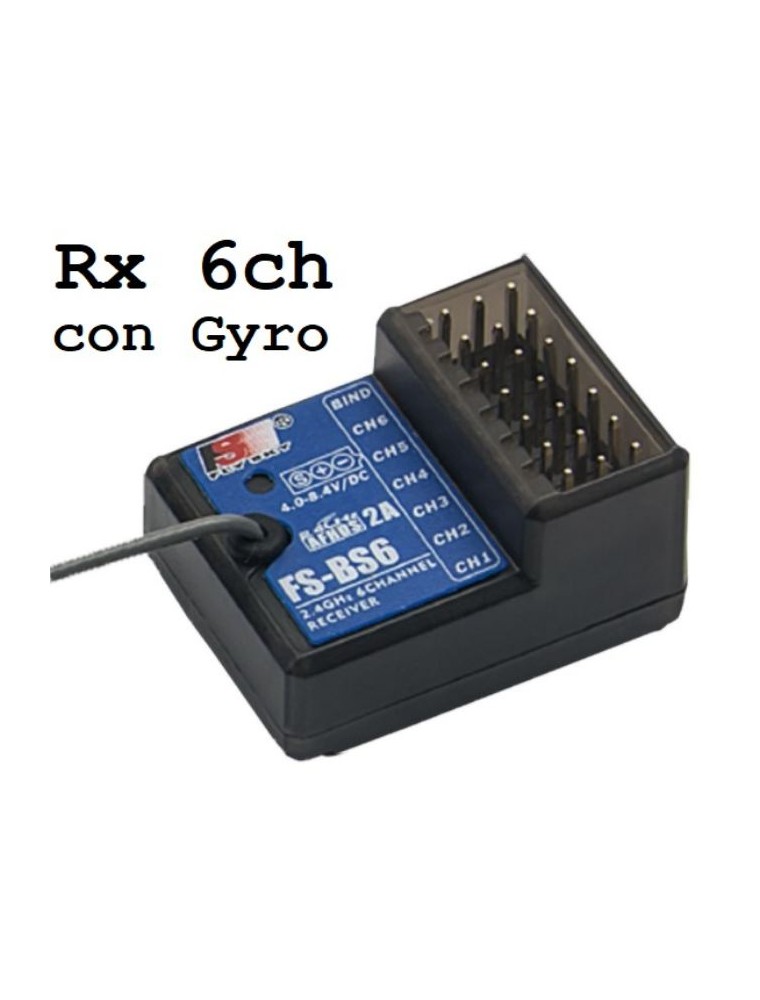 FLY SKY - RX BS6 ricevente 6ch 2,4Ghz con giroscopio ricambio radio GT5