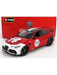 BURAGO - 1/18 - ALFA ROMEO - GIULIA GTAm N 99 RACING 2020 - ALFA RED WHITE