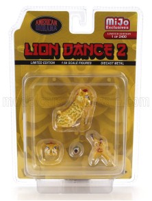 FIGURES - SET 4X LION DANCE 2 - YELLOW