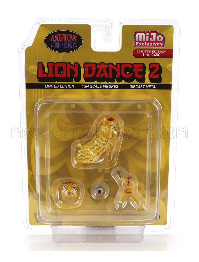 FIGURES - SET 4X LION DANCE 2 - YELLOW