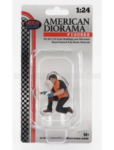 FIGURES - MAN WHEEL CLEANING - BLACK ORANGE