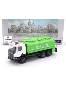 SCANIA - P124.860 TANKER TRUCK 3-ASSI 1988 - GREEN WHITE