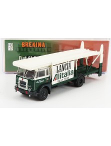 FIAT - 640 TRUCK CAR TRANSPORTER TEAM LANCIA RALLY ALITALIA 1949 - GREEN WHITE