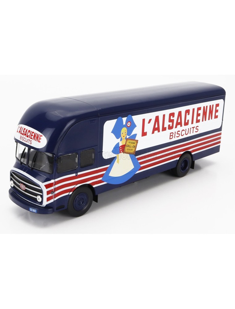 SOMUA - WITHOUT CARD BOX - SENZA SCATOLA - JL19 TRUCK L'ASCACIENNE BISCUITS TRANSPORTS 1959 - BLUE RED WHITE