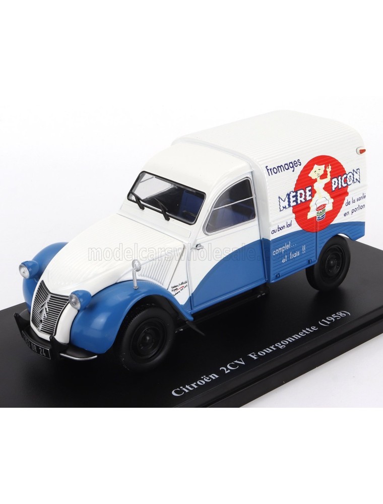 CITROEN - 2CV VAN FOURGONETTE MERE PICON 1958 - WITHOUT CARD BOX - SENZA SCATOLA - WHITE BLUE