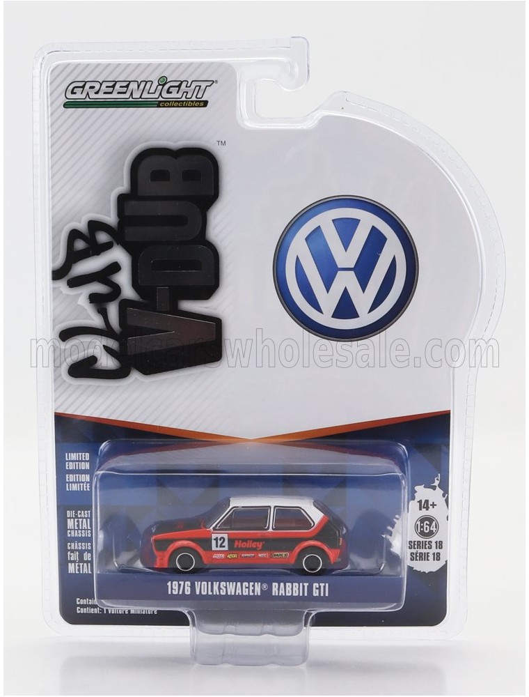 VOLKSWAGEN - GOLF MKI GTi RABBIT N 12 RACING 1976 - RED BLACK WHITE