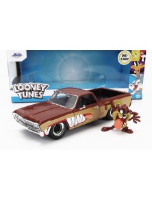 CHEVROLET - EL CAMINO PICK-UP WITH TANZMANIAN DEVIL FIGURE LOONEY TUNES 1967 - 2 TONE BROWN