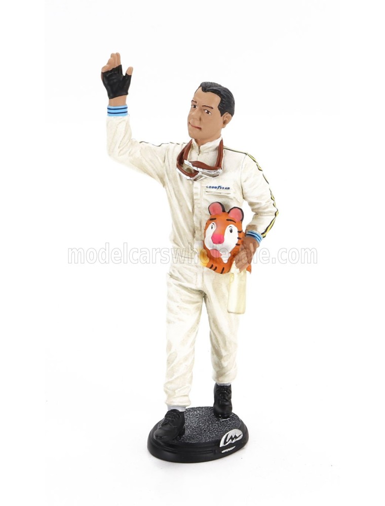 FIGURES - F1  PILOTA AUTOMOBILISTICO J.BRABHAM - PILOT DRIVER REIMS GP 1966 - WHITE