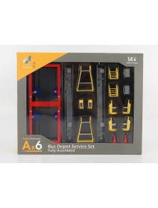 ACCESSORIES - DIORAMA AX6 CMB BUS DEPOT SERVICE - RED YELLOW