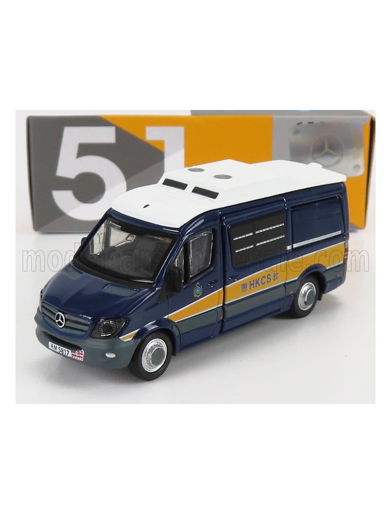 MERCEDES BENZ - SPRINTER VAN TRANSPORTER HKCS POLICE 2018 - BLUE YELLOW WHITE