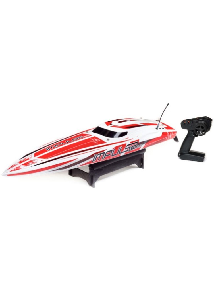 Pro Boat - Scafo Impulse 32 BL bianco e rosso con radio 90km/h