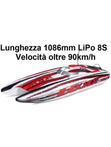 Pro Boat - Blackjack 42 bianco e rosso Brushless 8S Cat con radio