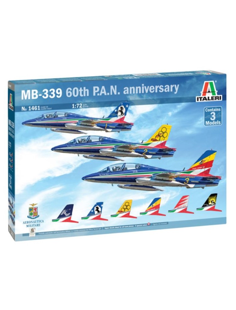 Italeri - Aermacchi MB339 60th PAN 3 modelli in confezione 1/72 frecce tricolori