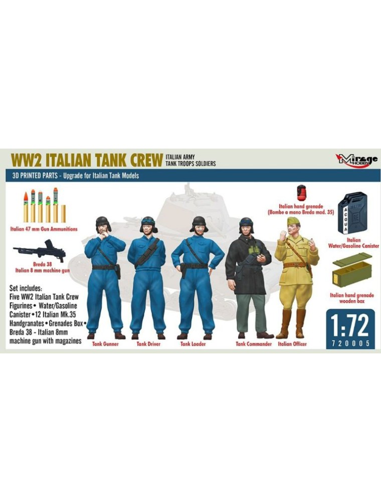 Generica - Carristi Italiani WW2 1/72 con equipaggiamento Mirage Hobby