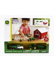 ACCESSORIES - SET FARM TOYS WITH TRACOR + TRAILER AND TRUCK - GREEN WHITE